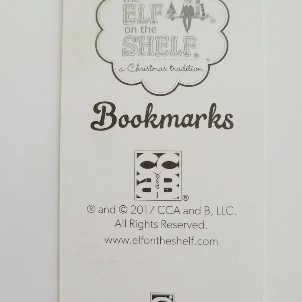 Elf on Shelf 2017 Bookmark, Be Jolly Christmas Tradition, Raymond Geddes # 20369